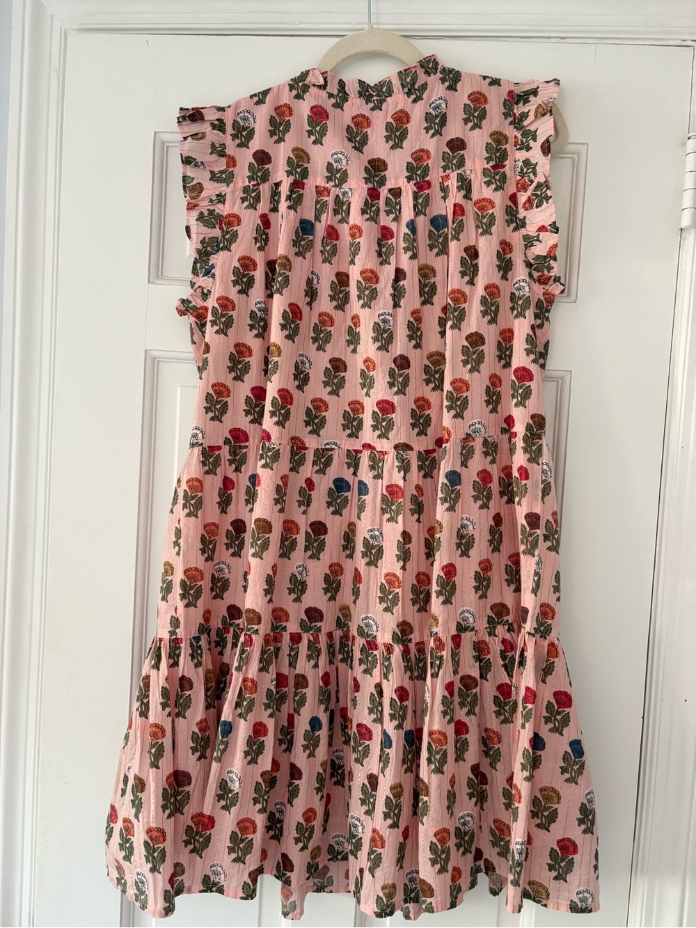 Pink Chicken Pink Floral Tiered Cotton Dress - Picture 5 of 5